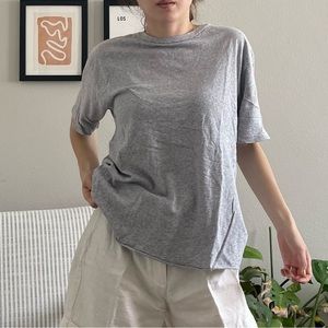 Brandy Melville gray cropped tee